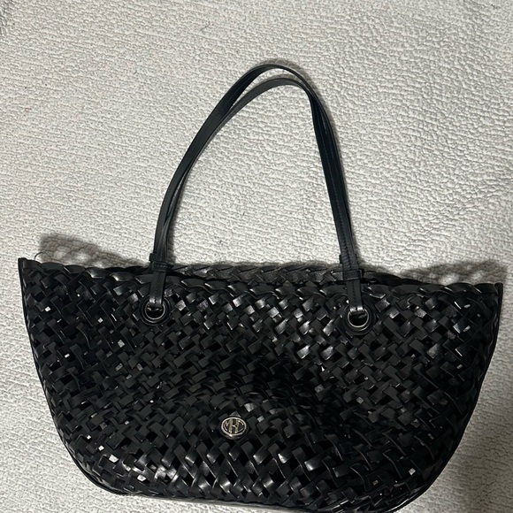 Michael Kors Collection Black Woven Tote - Picture 1 of 7